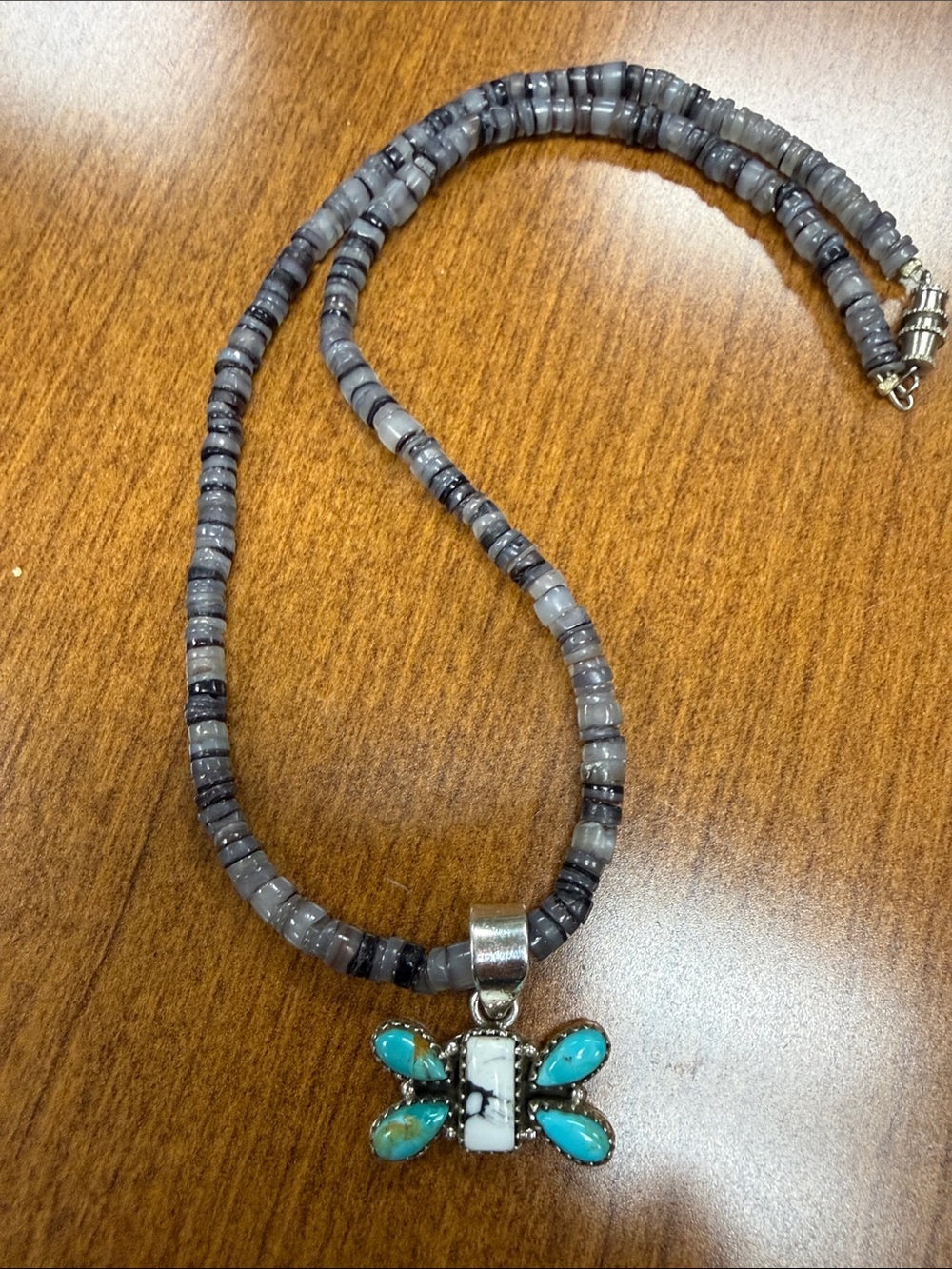Turquoise & White wild horse Stone Pendant Necklace - Women Jewelry